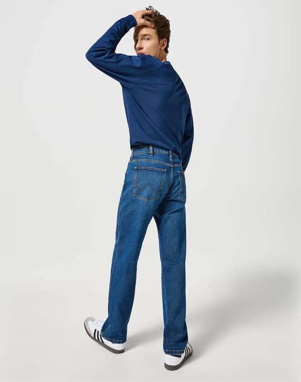 Wrangler FRONTIER Outlaw Indigo DENIM SUORA VÄLSÄT FARKUT W34 L34