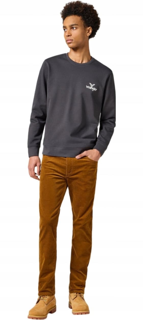 Wrangler GREENSBORO Munkekåbe LIGE FLYBELSBUKSER BRUN OKER W44 L34