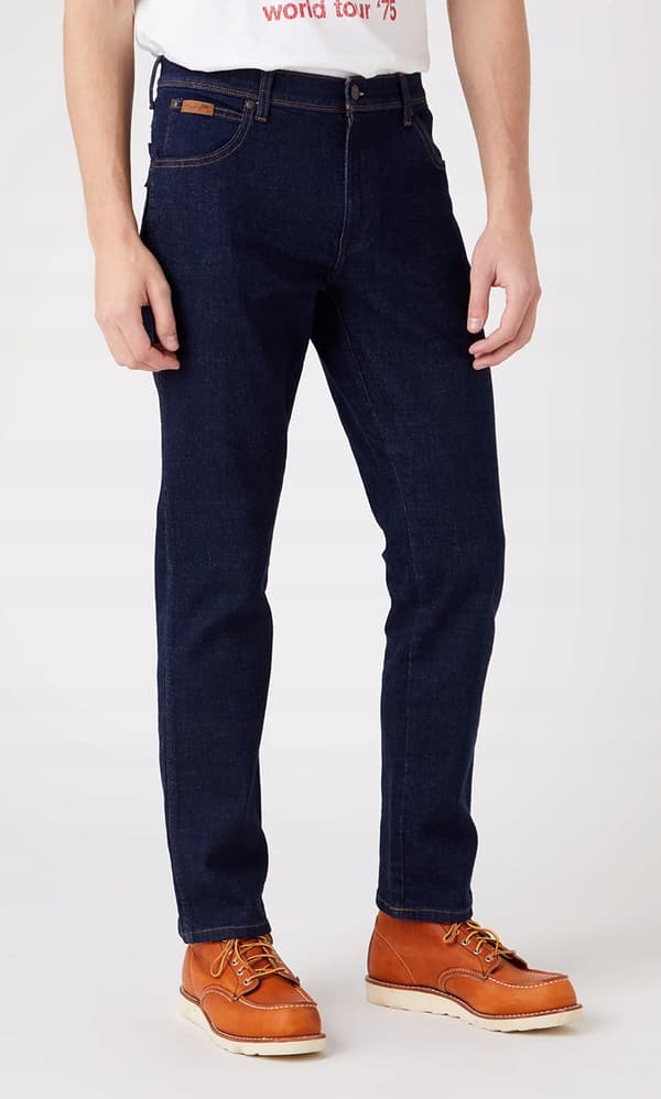 Wrangler Texas Slim Day Drifter denim marineblå jeans W42 L34