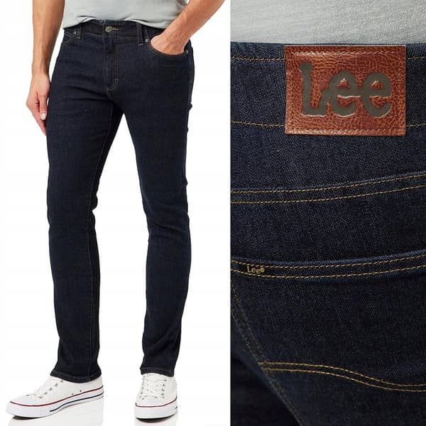 Lee SKINNY FIT XM Extreme Motion BEKVÄM SKINNY MARINBLÅ DENIM W38 L34