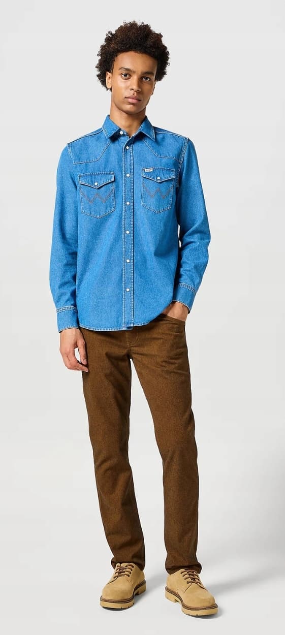 Wrangler GREENSBORO Monk's Robe RAK BRUNA TYGBYXOR W36 L32