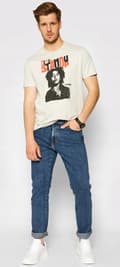 Miniatyrbild 5 av 7: Wrangler Texas Slim Stonewash Slim Fitted Jeans W46 L32
