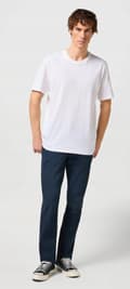Miniatyrbild 5 av 8: Wrangler Texas Slim Bruised River Jeans Marinblå Denim W46 L34