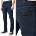 Miniatyrbild 1 av 8: Wrangler Texas Slim Bruised River Jeans Marinblå Denim W46 L34