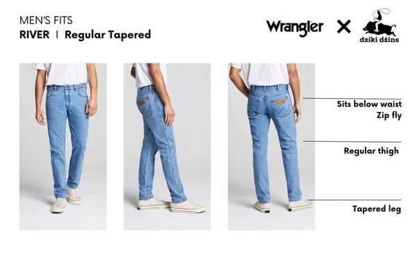Wrangler RIVER Black Hole KLASSISKA MÖRKA AVSNÄRADE JEANS W34 L34