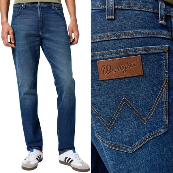 Wrangler RIVER Black Hole KLASSISKA MÖRKA AVSNÄRADE JEANS W34 L34