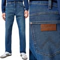 Miniatyrbillede 1 af 8: Wrangler FRONTIER Outlaw Indigo DENIM LØSE JEANS W34 L32