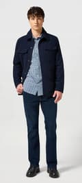 Miniatyrbillede 5 af 8: Wrangler HORIZON REGULAR STØVLE Onyx FLARED JEANS W36 L34