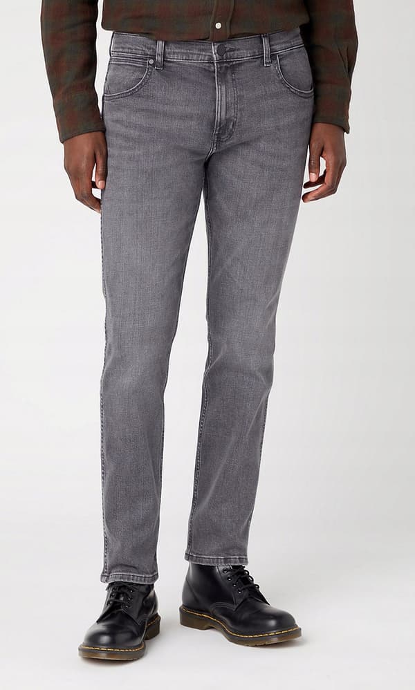 Wrangler GREENSBORO In Space Raka Jeans Grå Denim W40 L34