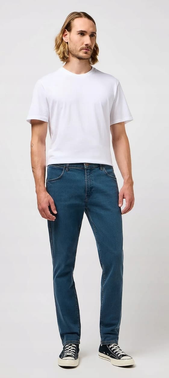Wrangler LARSTON SLIM Stormy Wash TUMMAT FARKUT W36 L34