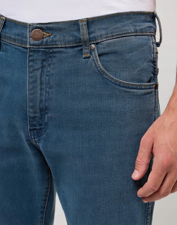 Wrangler LARSTON SLIM Stormy Wash TUMMAT FARKUT W36 L34