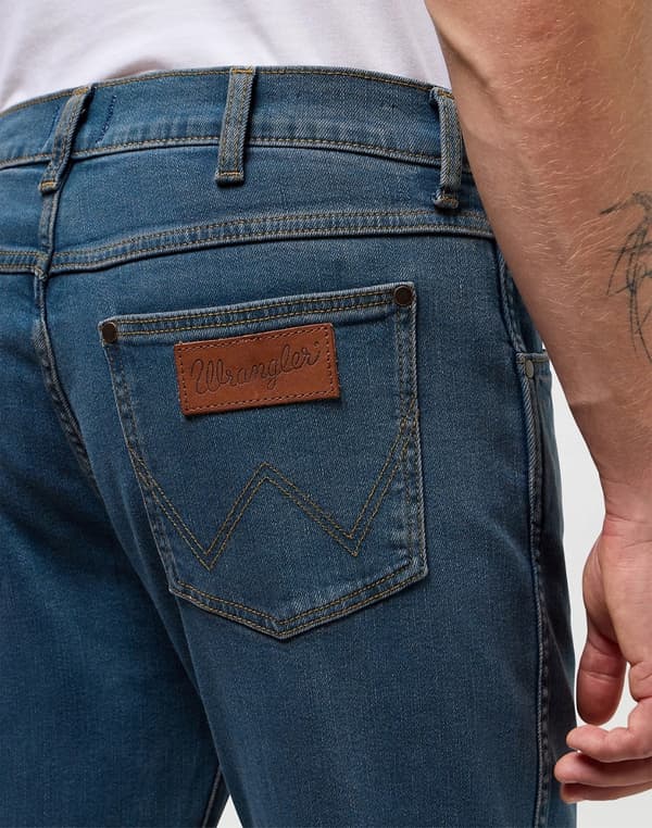 Wrangler LARSTON SLIM Stormy Wash TUMMAT FARKUT W36 L34