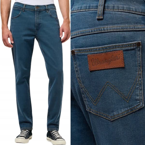 Wrangler LARSTON SLIM Stormy Wash TUMMAT FARKUT W36 L34