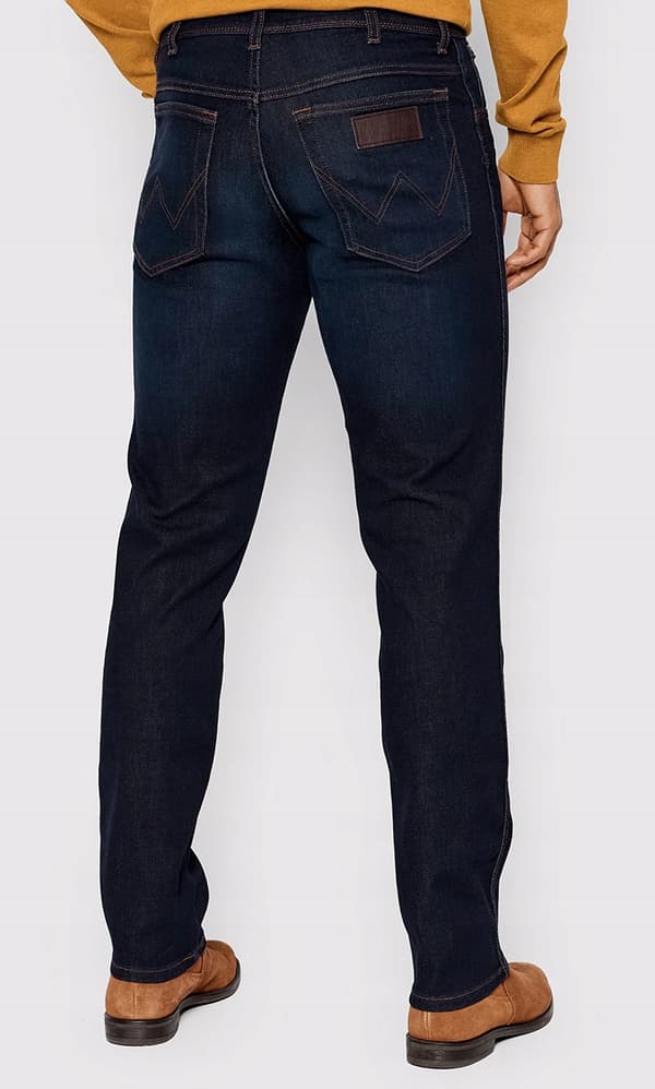 Wrangler Texas Slim Lucky Star Epic Soft Marinblå Jeans W44 L36