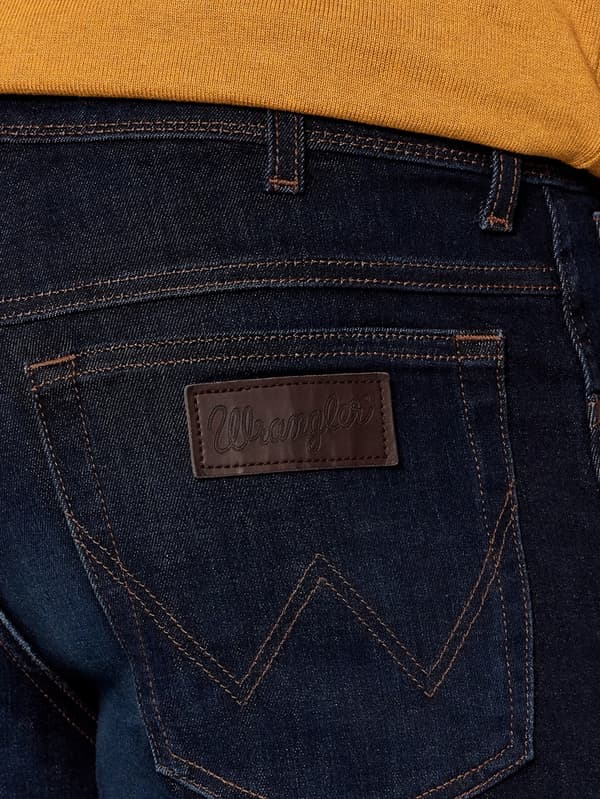 Wrangler Texas Slim Lucky Star Epic Soft Marinblå Jeans W44 L36