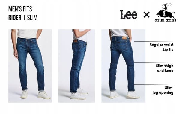 Lee RIDER SLIM Worn In Travis FITTED JEANS W31 L30