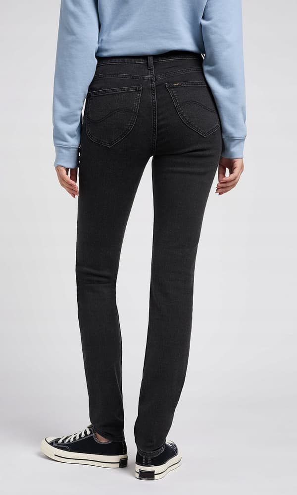 Lee Scarlett High Slim-jeans i sort til kvinder, 31/33