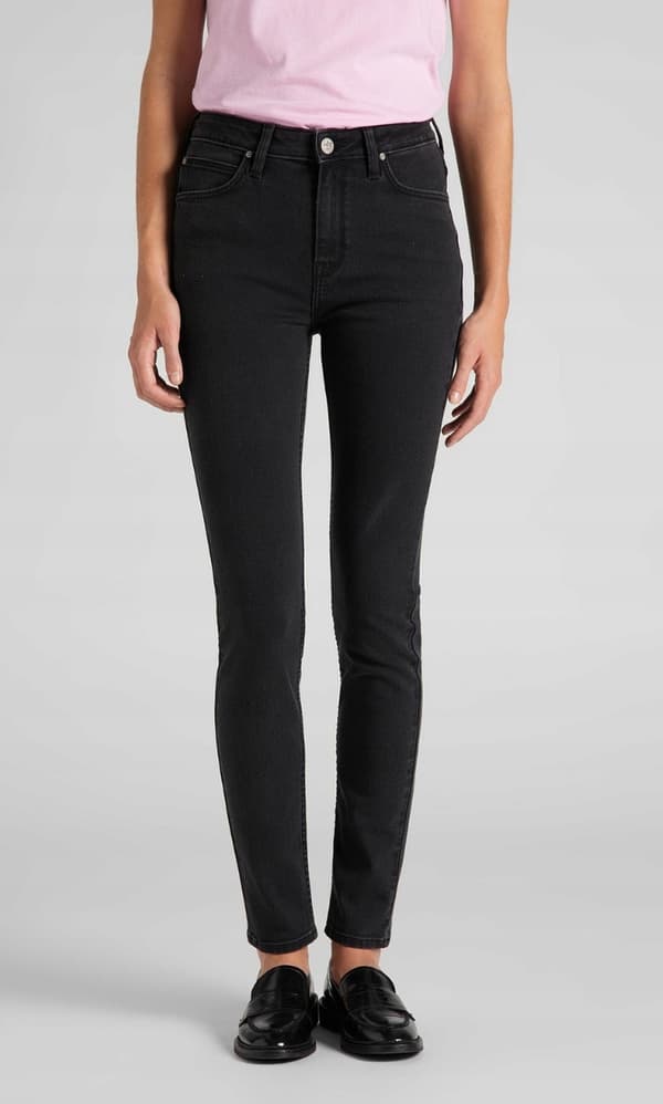 Lee Scarlett High Slim-jeans i sort til kvinder, 31/33