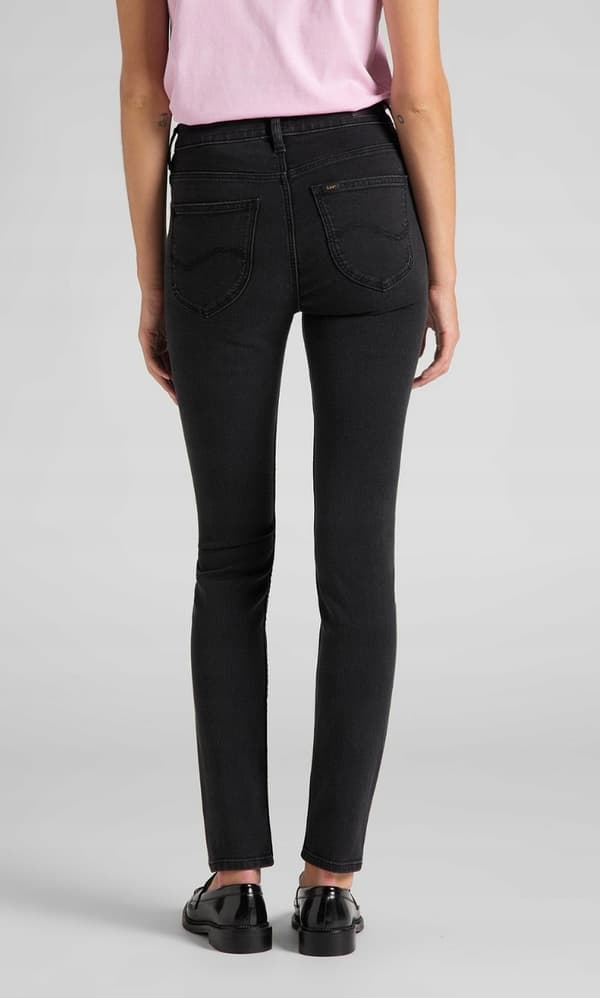 Lee Scarlett High Slim-jeans i sort til kvinder, 31/33