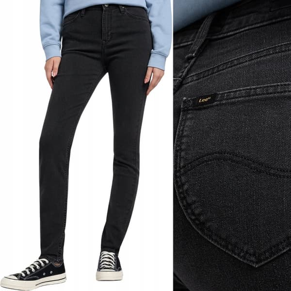 Lee Scarlett High Slim-jeans i sort til kvinder, 30 L31