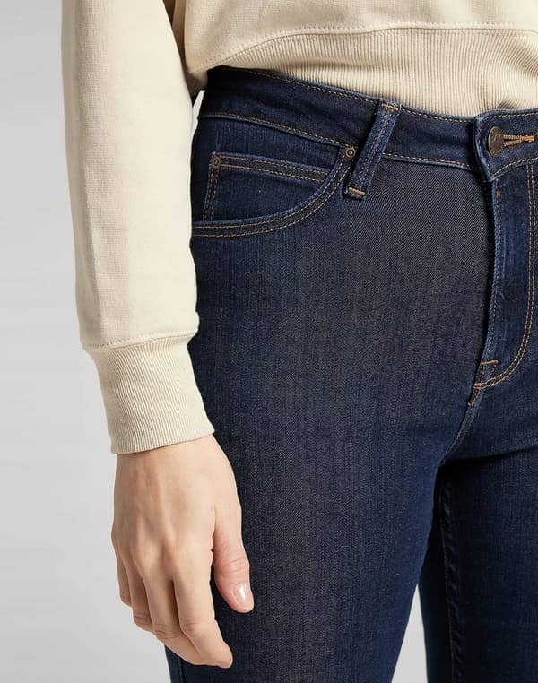 Lee Scarlett High Marinblå Dam High Slim Jeans W34 L33