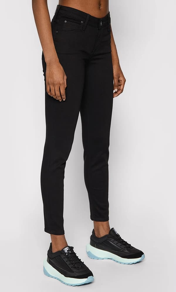 Lee SCARLETT Black Rinse MUSTAT NAISTEN SKINNY-FARKUT W27 L31