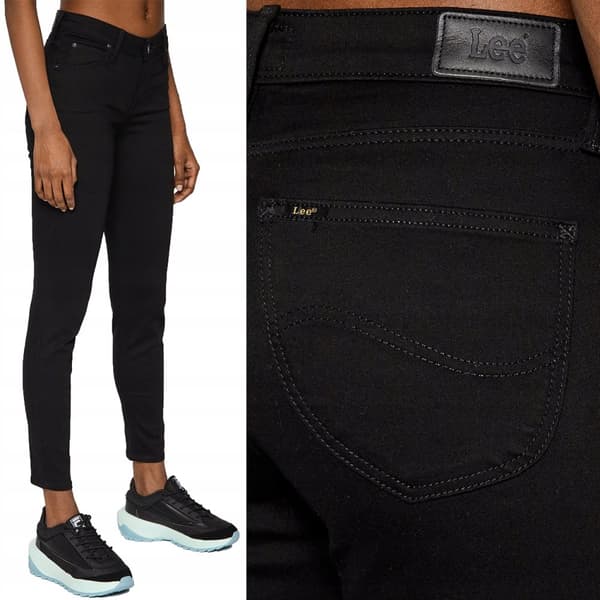 Lee SCARLETT Black Rinse MUSTAT NAISTEN SKINNY-FARKUT W27 L31