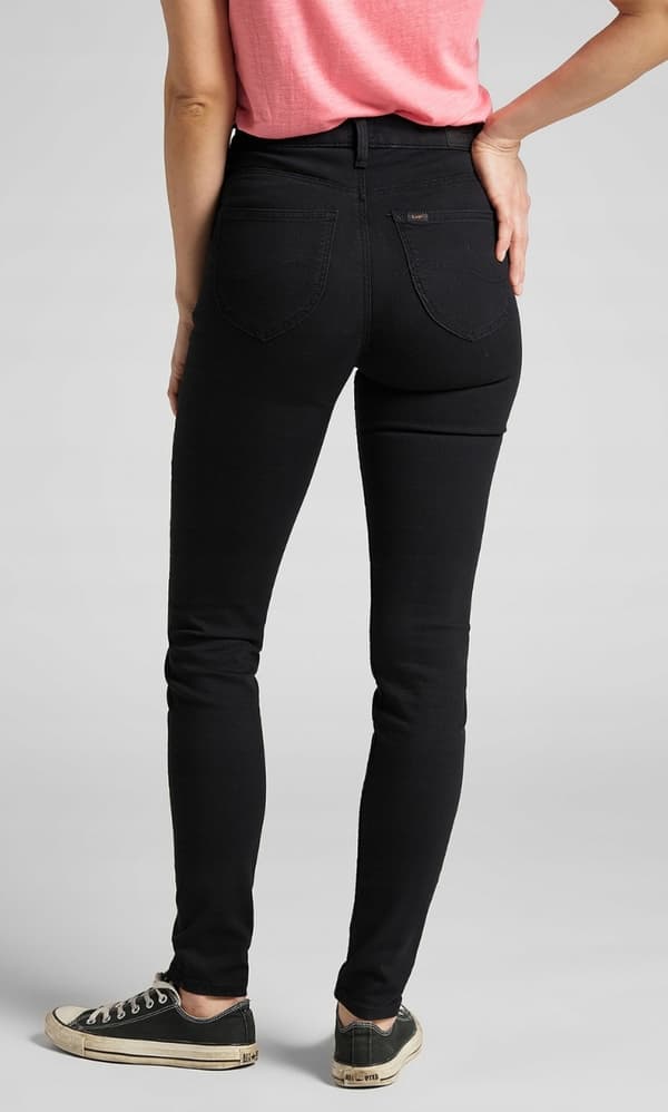 Lee Scarlett High Slim Svarta Damjeans W30 L29