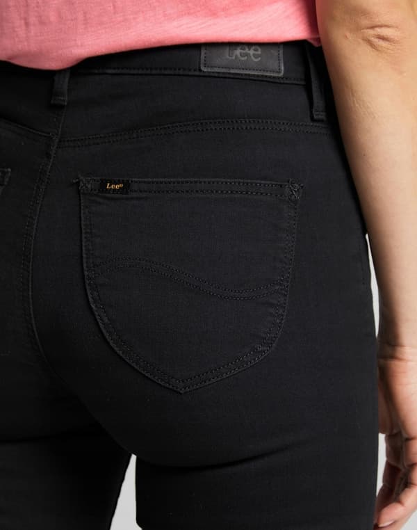 Lee Scarlett High Slim Svarta Damjeans W30 L29