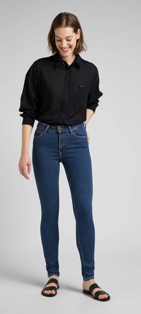 Lee FOREVERFIT Clean Riley NAISTEN KORKEAT SLIM-FARKUT W28 L31