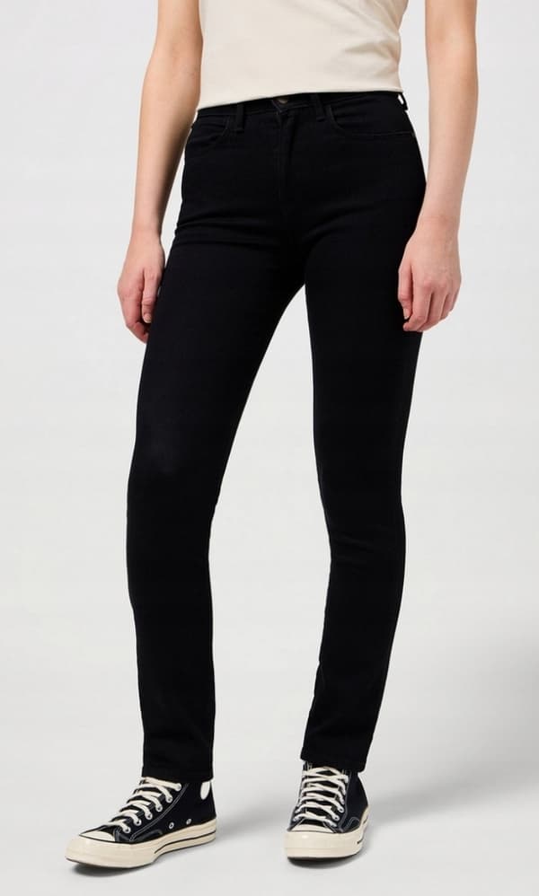 Wrangler SLIM Noir MUSTA SUORA HIGH NAISTEN FARKUT W31 L32