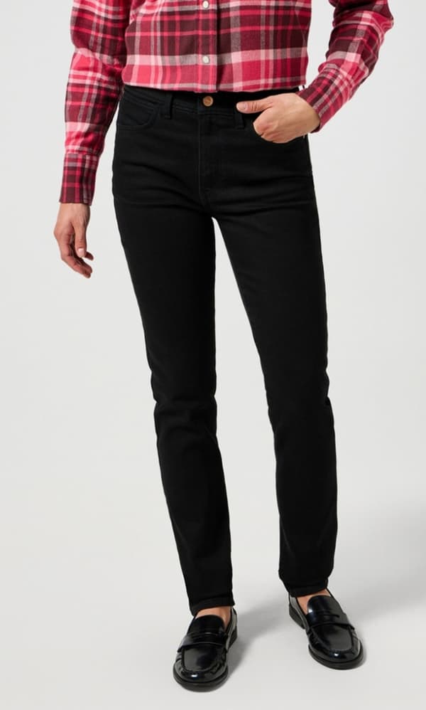 Wrangler SLIM Noir MUSTA SUORA HIGH NAISTEN FARKUT W31 L32