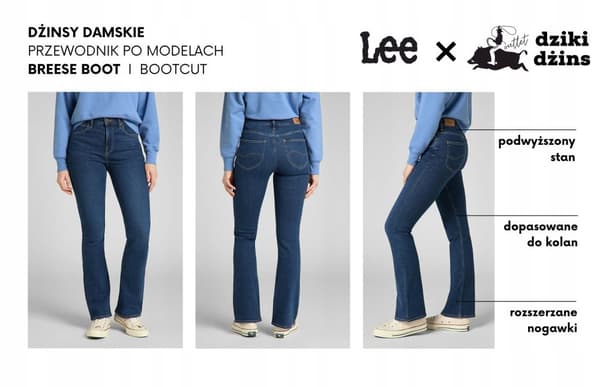 Lee BREESE BOOT BOOTCUT Stride levenevät naisten farkut W30 L33