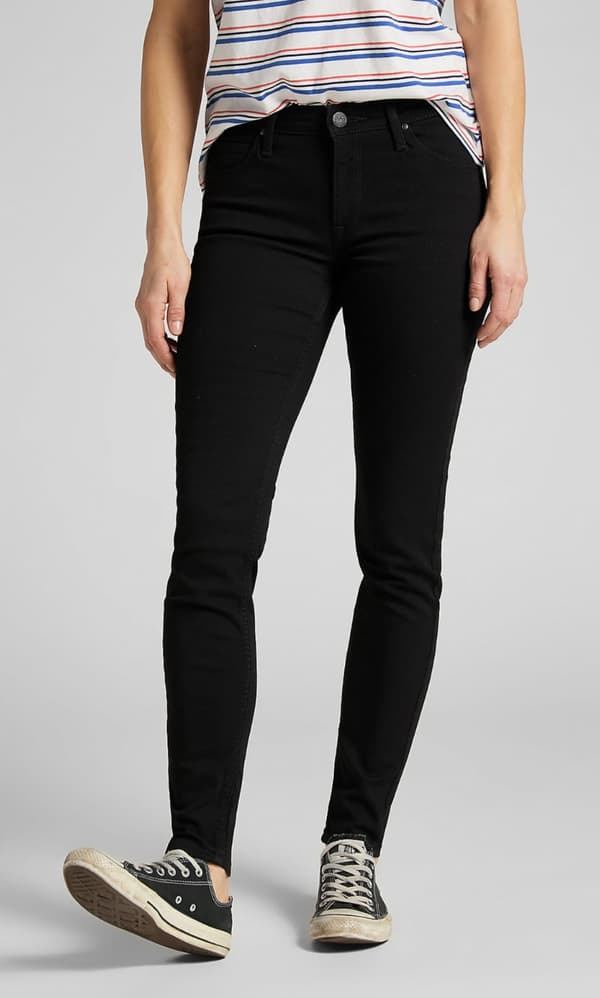 Lee SCARLETT Black Rinse SVARTA DAMSKINNYJEANS W27 L31