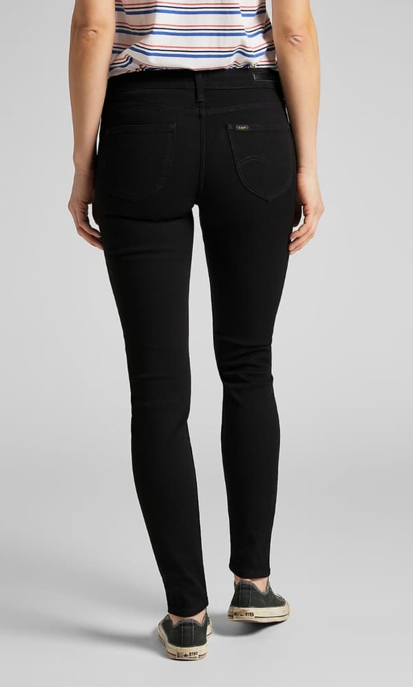 Lee SCARLETT Black Rinse SVARTA DAMSKINNYJEANS W27 L31