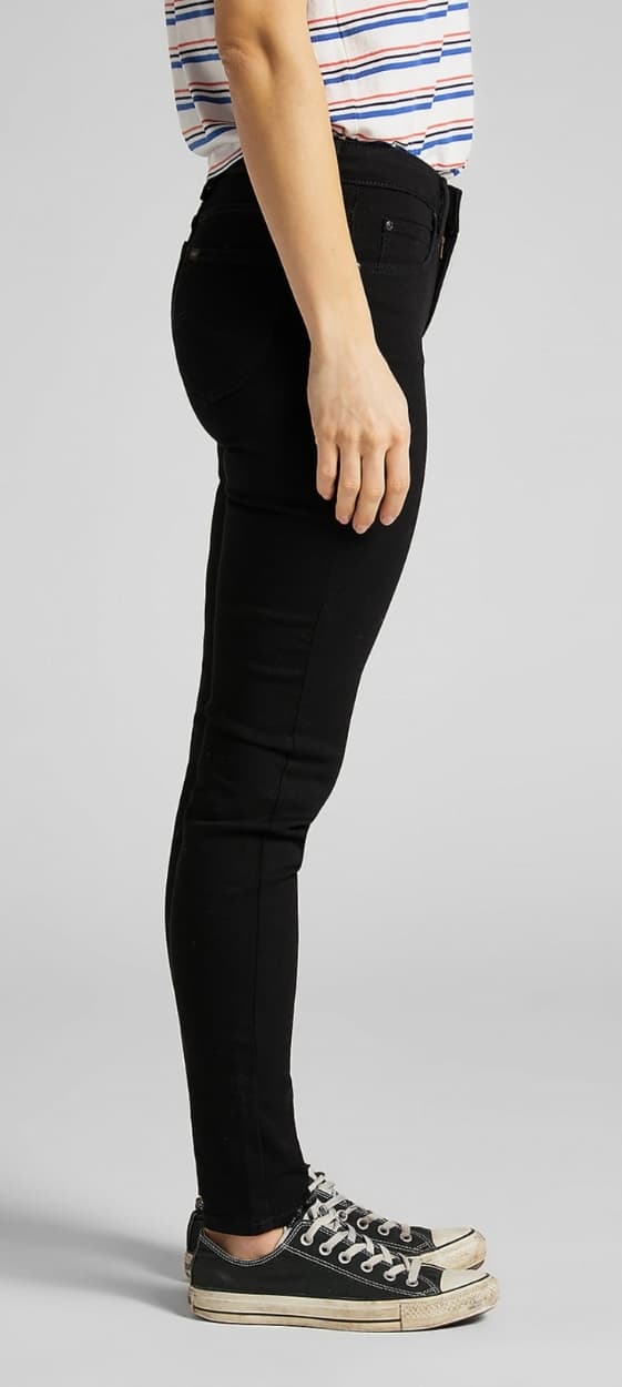 Lee SCARLETT Black Rinse SVARTA DAMSKINNYJEANS W27 L31