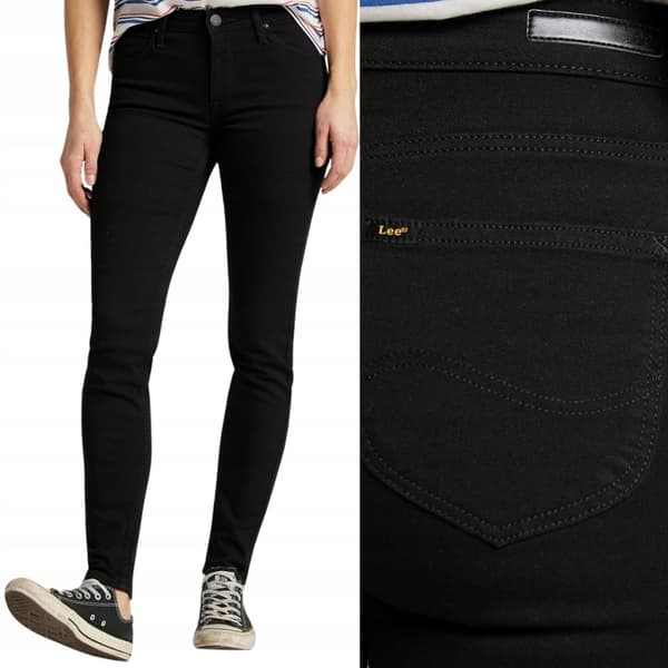 Lee SCARLETT Black Rinse SVARTA DAMSKINNYJEANS W27 L31