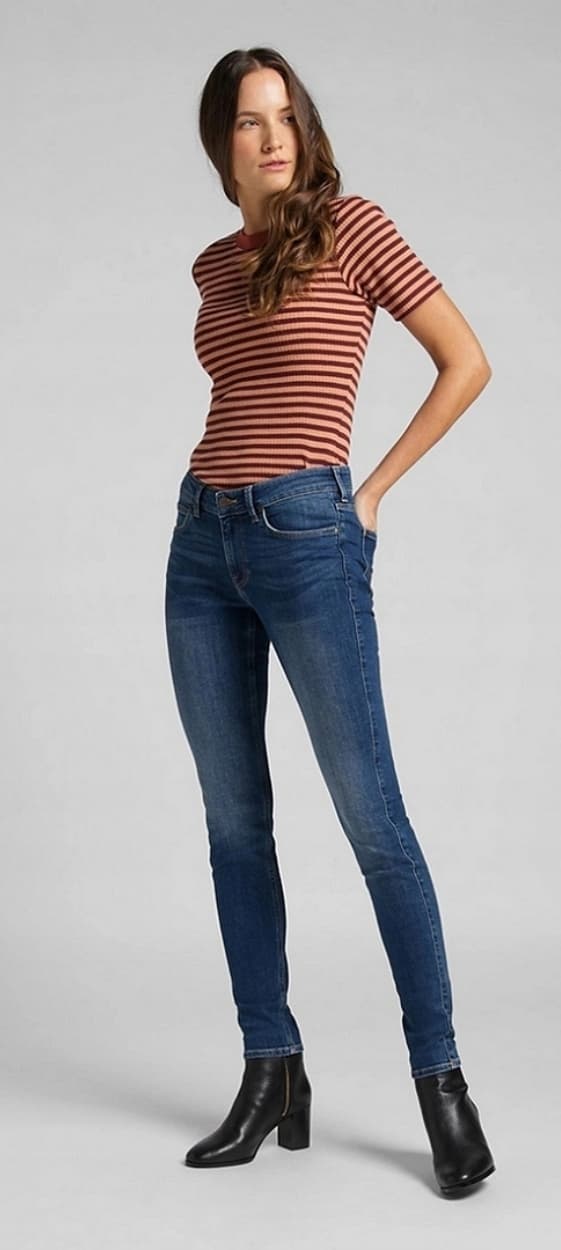 Lee Scarlett Mid Martha Dam Skinny Jeans Mörka Denim W31 L29