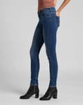 Miniatyrbild 6 av 9: Lee Scarlett Mid Martha Dam Skinny Jeans Mörka Denim W31 L29