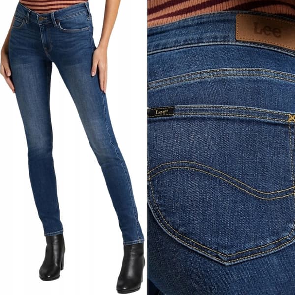 Lee Scarlett Mid Martha Dam Skinny Jeans Mörka Denim W31 L29