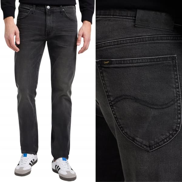 Lee DAREN Asphalt Rocker DENIM RAKA SVARTA JEANS W34 L34