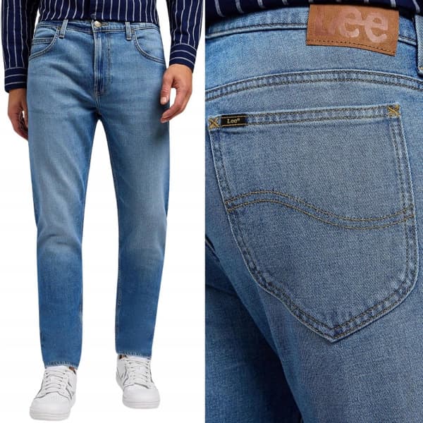 Lee RIDER SLIM Worn In Travis DENIM FITTED JEANS W32 L32