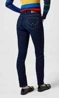Pikkukuva 4 / 8: Wrangler SLIM NAVY BLUE STRAIGHT HIGH NAISTEN FARKUT W28 L32