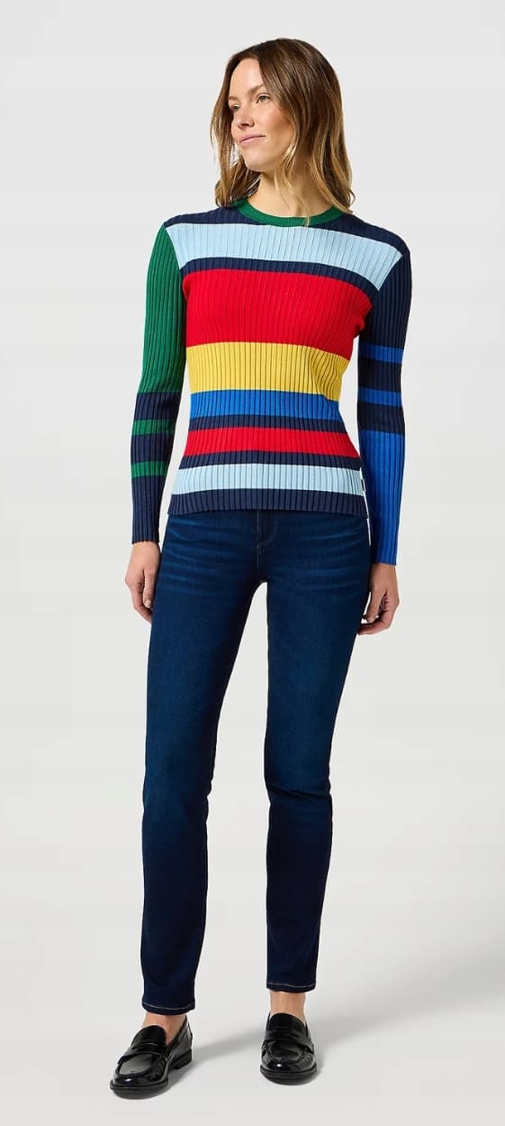 Wrangler SLIM MARINBLÅ RAKA HÖGA DAMJEANS W27 L32
