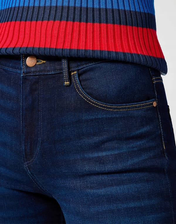 Wrangler SLIM MARINBLÅ RAKA HÖGA DAMJEANS W27 L32