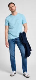 Pikkukuva 5 / 9: Lee RIDER SLIM Ballinger DENIM DARK FITTED JEANS W38 L32