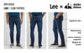 Miniatyrbillede 8 af 9: Lee LUKE SLIM Peace Train MØRKE JEANS MED SKINNENDE TOPPING W33 L34