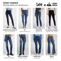 Miniatyrbild 10 av 10: Lee SCARLETT Rinse DENIM MARINBLÅ DAMSKINNYJEANS W31 L33