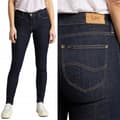 Miniatyrbild 1 av 10: Lee SCARLETT Rinse DENIM MARINBLÅ DAMSKINNYJEANS W31 L33