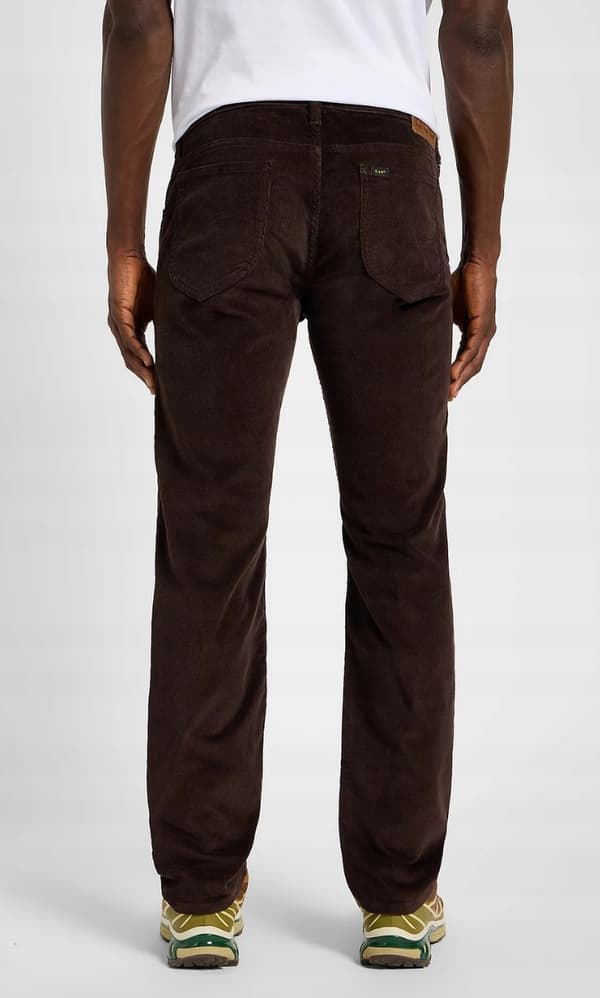 Lee RIDER SLIM Espresso BRUNA MANCHESTERBYXOR MED SLIM OCH SKOR W31 L32